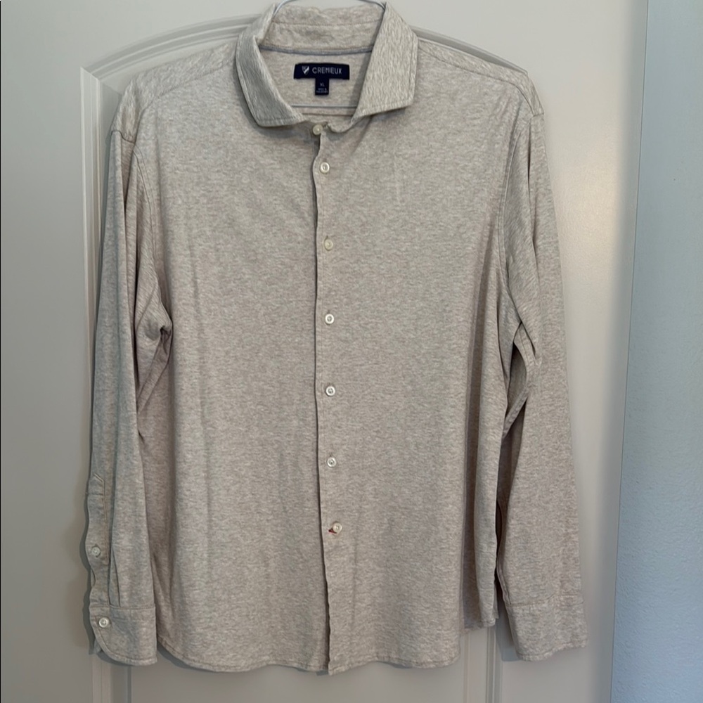 Daniel Cremieux Tan Casual Button Down Shirt Soft Fabric
